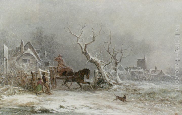 A Snow Storm painting - George Augustsus Williams A Snow Storm art painting A Snow Storm painting - George Augustsus Williams A Snow Storm art painting